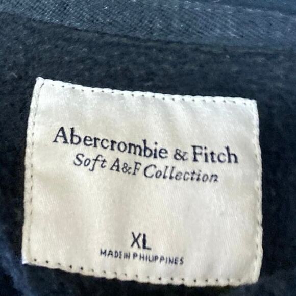 Abercrombie & Fitch Women's Black 1/4 Zip Short Sleeve Polo Shirt Top Size XL - Picture 3 of 4